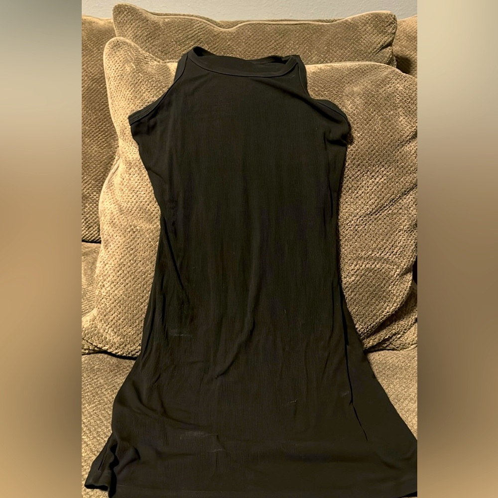 Women’s size medium black ribbed tank dress